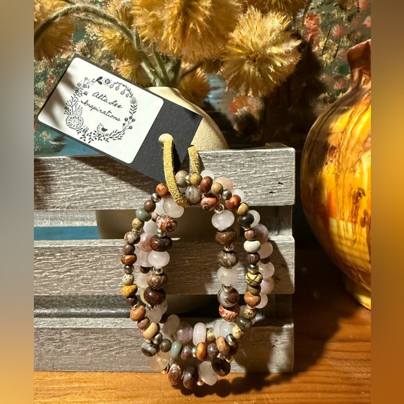 Bracelets w/Mixed Jaspers, Sunstone & Sterling Silver by Alta Lee Inspirations - Picture 2 of 15